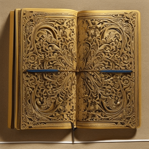 book with intricate calligraphy, filled with swirls and flourishes, written in Spanish