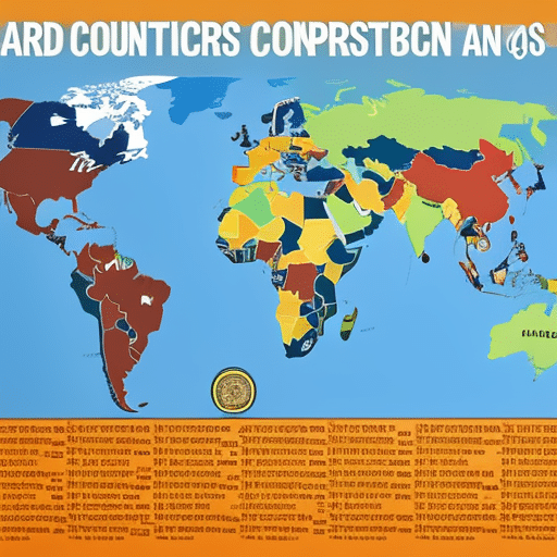 Ful infographic of a world map, highlighting countries with taxes on cryptocurrencies