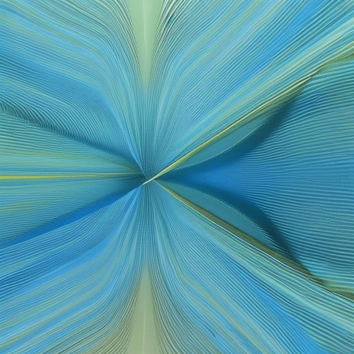 T painting in shades of blue and yellow, with a ripple pattern representing the flow of XRP