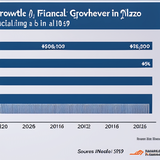 of financial growth over time, showing a steady rise in investments in Metaverso Como Inversión A Largo Plazo