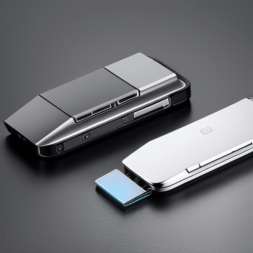 -up of two cryptocurrency hardware wallets side-by-side, showcasing their subtle differences in size, shape, and design