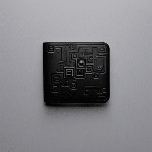 Alist, black metal wallet with NFTs arranged in the shape of a QR code